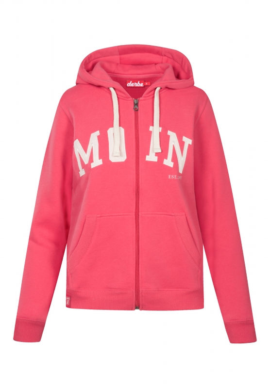 Kapuzensweatjacke - Moin- paradise pink